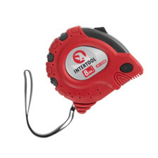 Рулетка 8м x 25мм магнит, обрезиненная, стопор полотна 3 положен. 