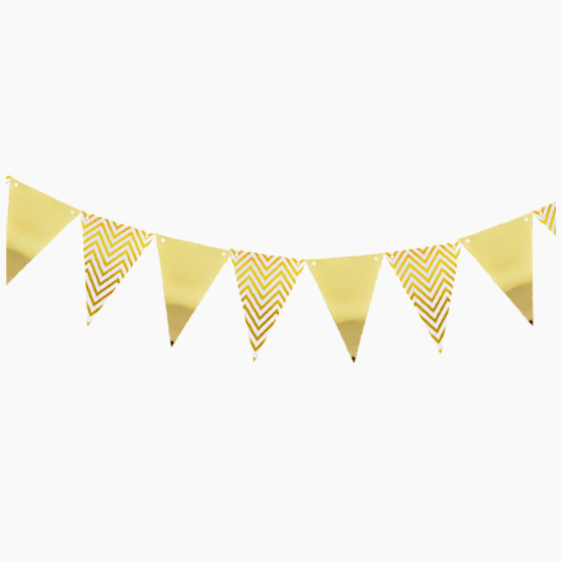 Гирлянда треугольники на праздник 4 м 18 на 13 см золотистый Киев - изображение 2