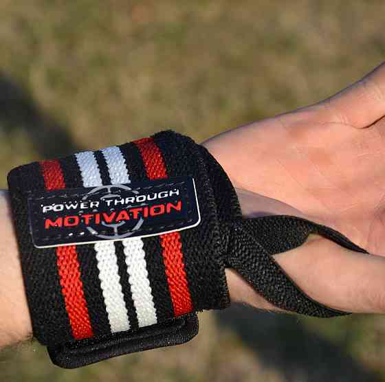 Кистьові бинти Power System PS-3500 Wrist Wraps Red/Black Кам'янське