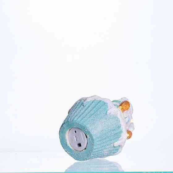 Светящаяся фигурка Санта-Клауса на кексе 17.5 см Киев