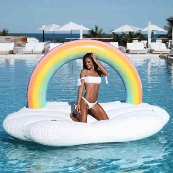 Надувная платформа-матрас облако Радуга 245см Винница