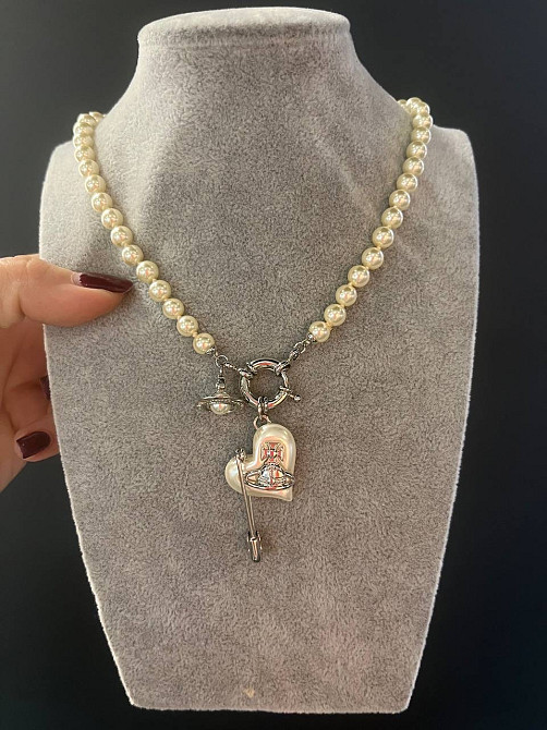 Вивьен Вествуд подвеска жемчуг посеребрение / жемчужный чокер Одесса - изображение 4