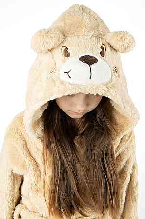 Халат детский, велсофт Мишка, бежевій топ Юрма одяг Киев