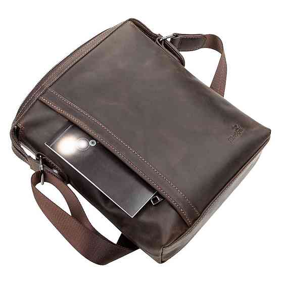 Сумка чоловіча шкіряна Коричнева (SHVIGEL) Київ