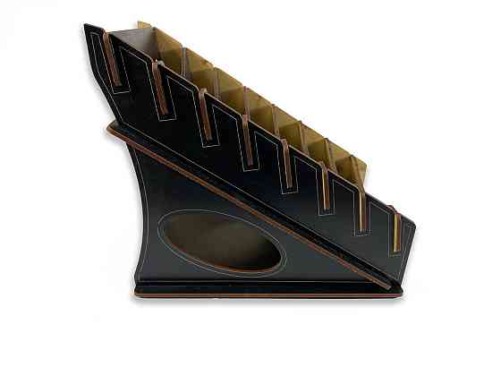 Органайзер для специй из натурального дерева в черном цвете 20х14.5х20 см Каменец-Подольский