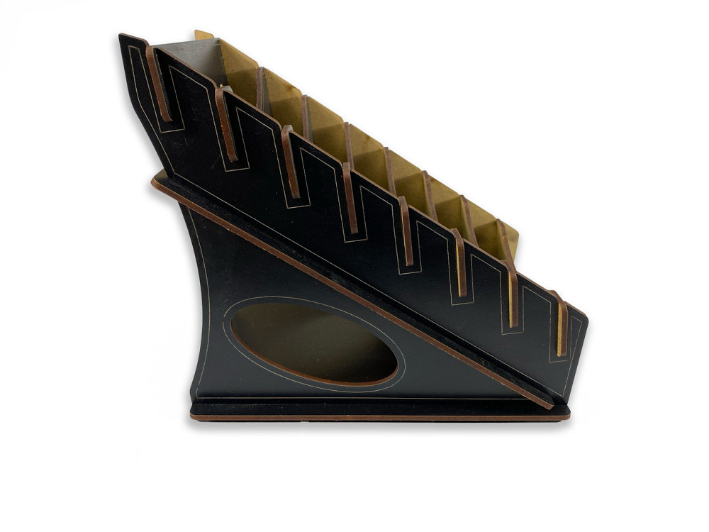 Органайзер для специй из натурального дерева в черном цвете 20х14.5х20 см Каменец-Подольский - изображение 3