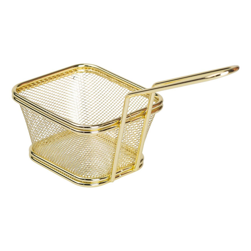 Zhongjing Кошик сервірувальний для подачі картоплі фрі та снеків 10,5×9×5,5 см Золотий HP-19-4- Киев - изображение 3