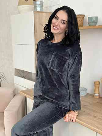 Махровый костюм с декоративными карманами Luci 42-44, Графит Киев