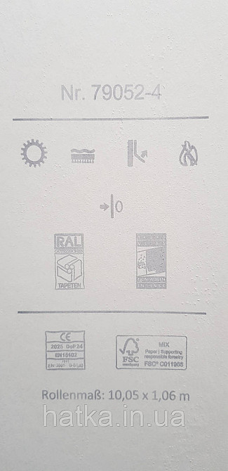 Обои виниловые на флизелине A.S.Creation UNITA 1.06x10 под штукатурку серые с бирюзовым Киев - изображение 4