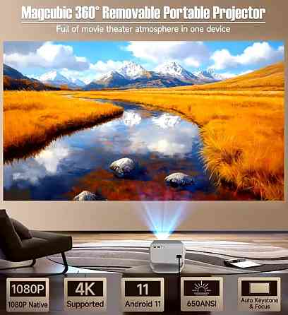 Проєктор Magcubic L018/2024 р
Magcubic Native 1080P 650ANSI 4K Android 11
L018 360 ° Київ