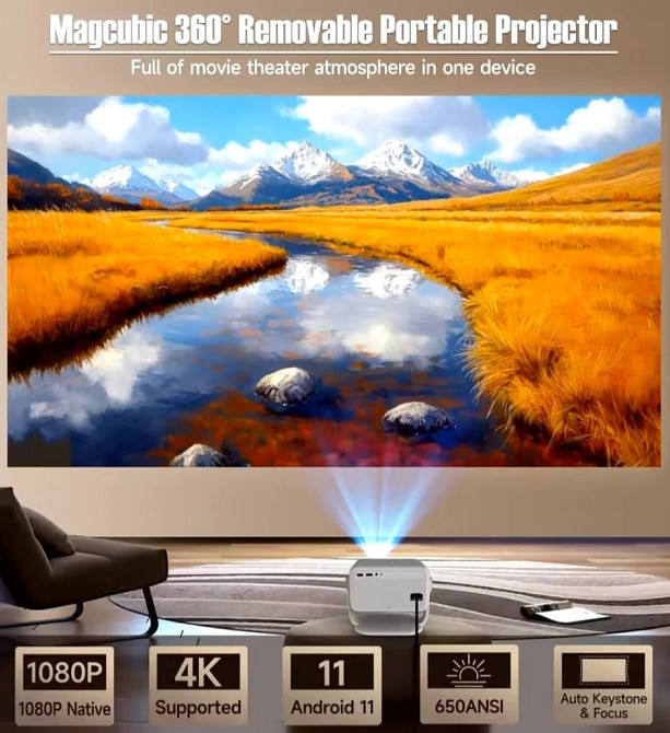 Проєктор Magcubic L018/2024 р
Magcubic Native 1080P 650ANSI 4K Android 11
L018 360 ° Київ - фото 2