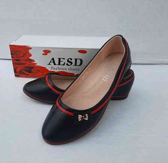 -Жінні Балетки Чорні з Червоним Мокасини Туфлі (розміри: 37,38) — 88-120 Дніпро