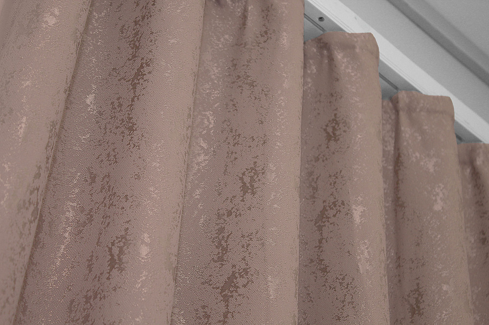 Комплект готових штор VR-Textil Льон мармур Pavliani № 1174ш Пудровий 150х270 см 2 шт (33-0003) Київ - фото 8