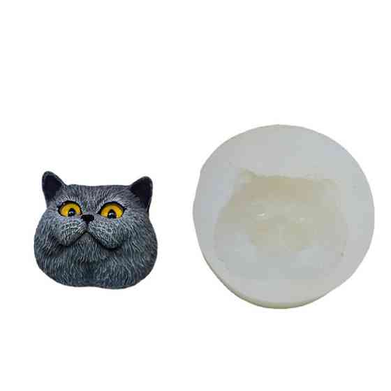 Молд силиконовый Кот 58 на 35 мм серый Киев