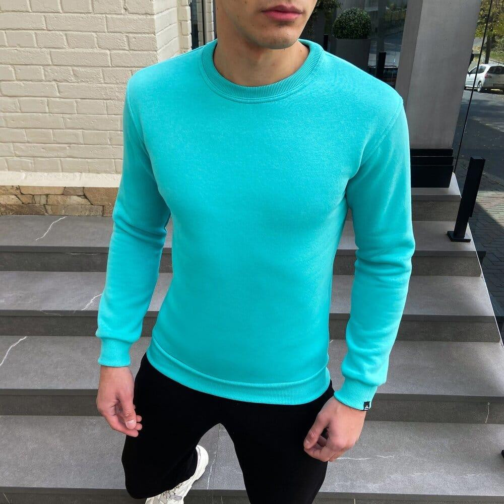 Світшот чоловічий однотонний ментоловий Pobedov 007 ЗИМА Київ - фото 1