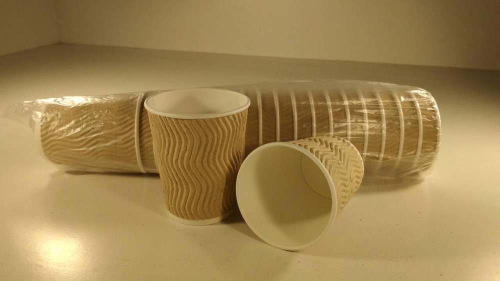 Паперові склянки кольорові гофровані 175 мл Бурий маестро (20 шт.) Харків - фото 2