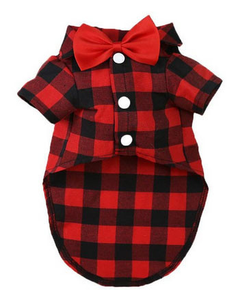 Сорочка для собак з метеликом клітина XS Київ - фото 1