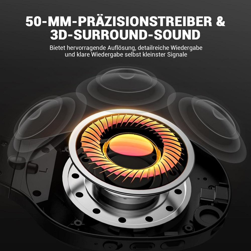 Беспроводная игровая гарнитура Bluetooth 2,4 ГГц, 3,5 мм наушники накладные полноразмерные для PC PS4 PS5 Mac Киев - изображение 5