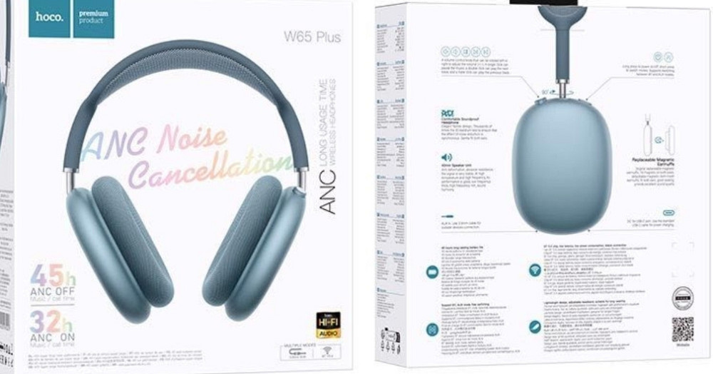Навушники HOCO W65 Plus ANC BT W65 магнітні амбішури з шумозаглушенням Киев - изображение 2