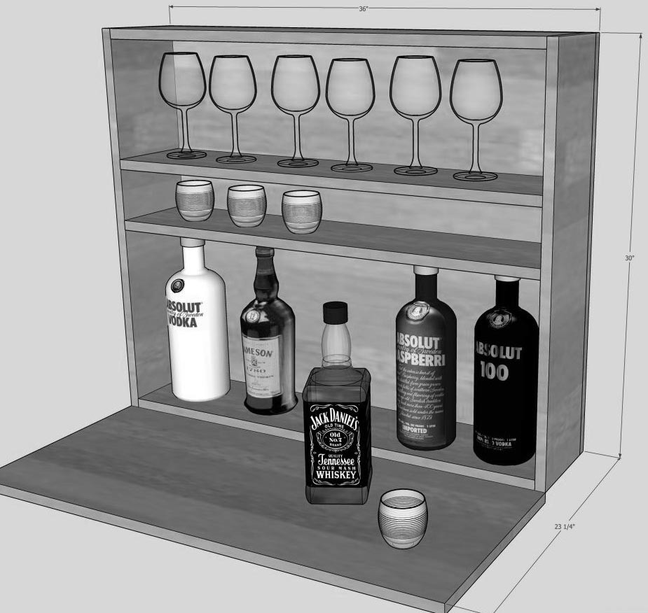 Настенный бар 