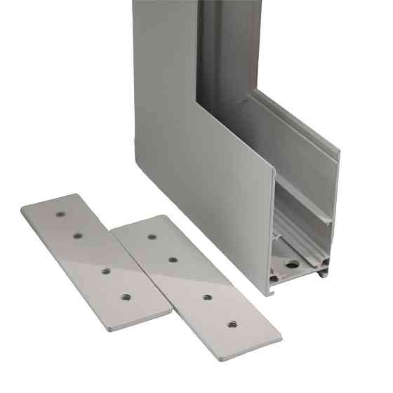 Кут трекової магнітної рейки накладний вертикальний білий Дніпро