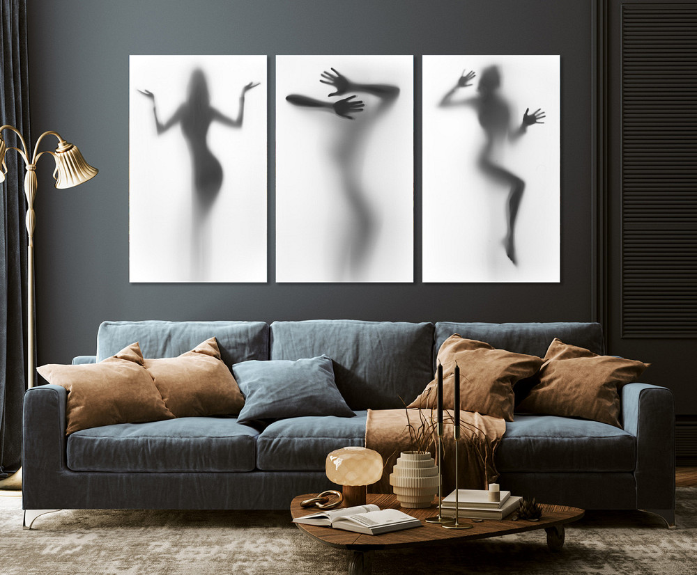 Модульна картина у вітальню/ спальню  Силует дівчини    ART-072_3A Київ - фото 3