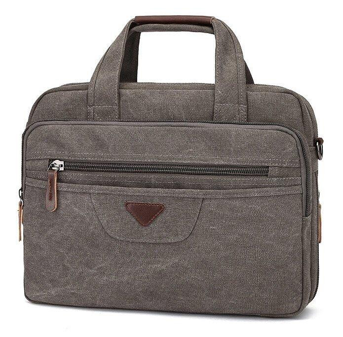 Сумка текстильна для ноутбука Сіра (Vintage) Київ - фото 5