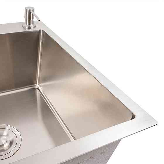 VALESO Кухонний комплект: Мийка Valeso Handmade (65x50 см) нержавійка + Змішувач FC-1 з висувно Киев