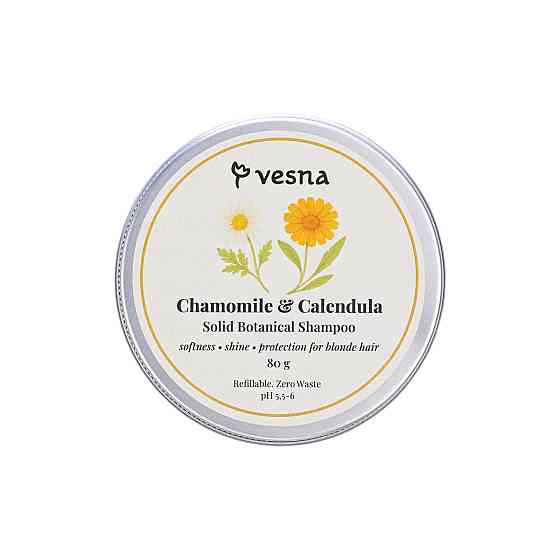 Твердий шампунь Ромашка та Календула Vesna 80 г Київ
