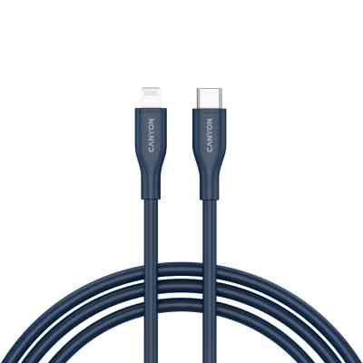Дата кабель USB-C to Lightning 1.0m CLNM60 C-L 60W MFI Silicon Blue Canyon (CNS-CLNM60SC10DB) Вінниця