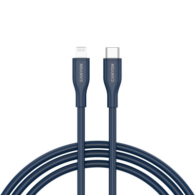 Дата кабель USB-C to Lightning 1.0m CLNM60 C-L 60W MFI Silicon Blue Canyon (CNS-CLNM60SC10DB) Винница - изображение 1