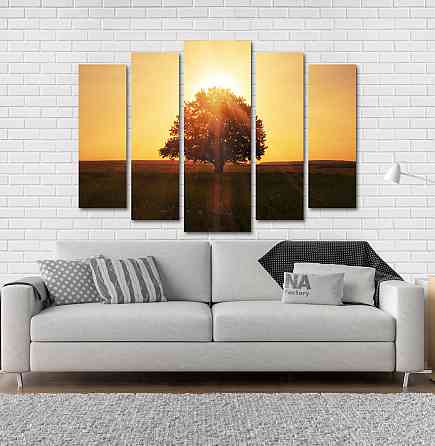 Модульна картина Дерево Захід Art-38_5 Київ