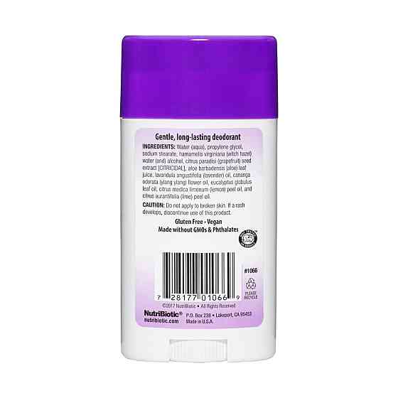 Дезодорант NutriBiotic Deodorant 75g лаванда Київ