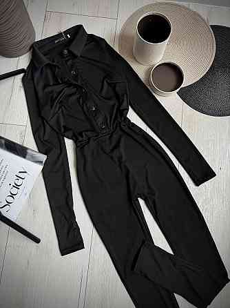 Женский стильный повседневный эластичный комбинезон из качественного плотного микродайвинга Одесса