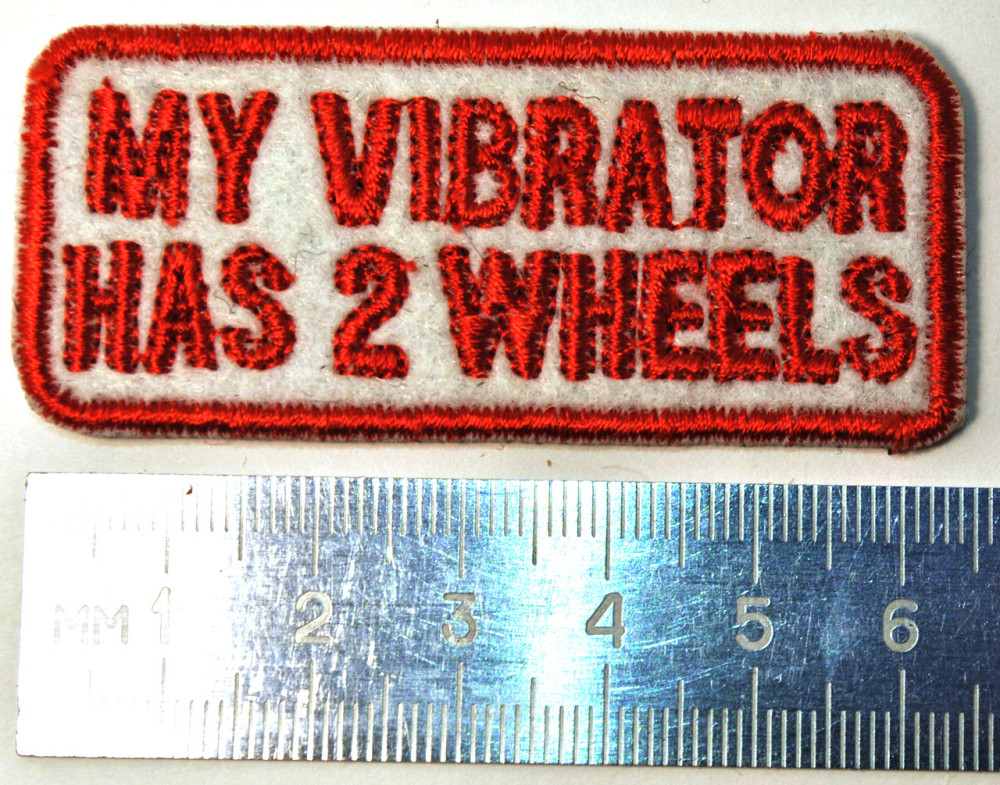 Нашивка патч MY VIBRATOR HAS 2 WHEELS Запорожье - изображение 2