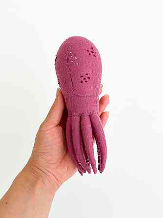 Мягкая фетровая игрушка кальмар ручной работы – безопасная развивающая игрушка Киев