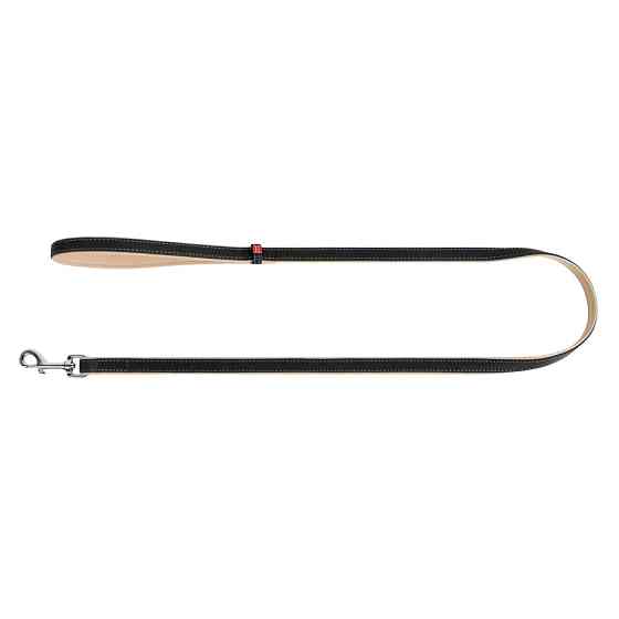 Повідець для собак шкіряний WAUDOG Soft, Ш 18 мм, Дов 122 см чорний Коломыя