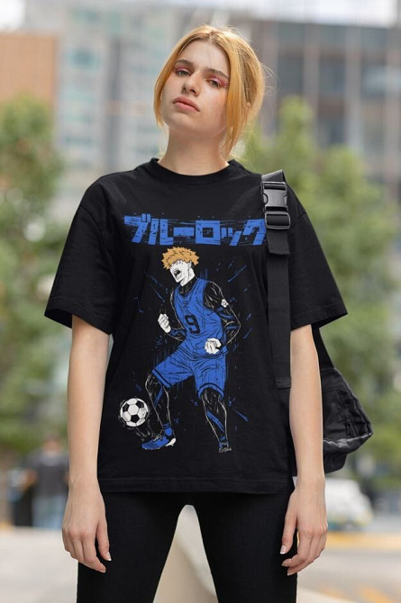 Футболка мужская аниме Ренсуке Кунигами Кунигами Рин оверсайз (S/M/L) Черний AnimeJ1165 Днепр - изображение 12