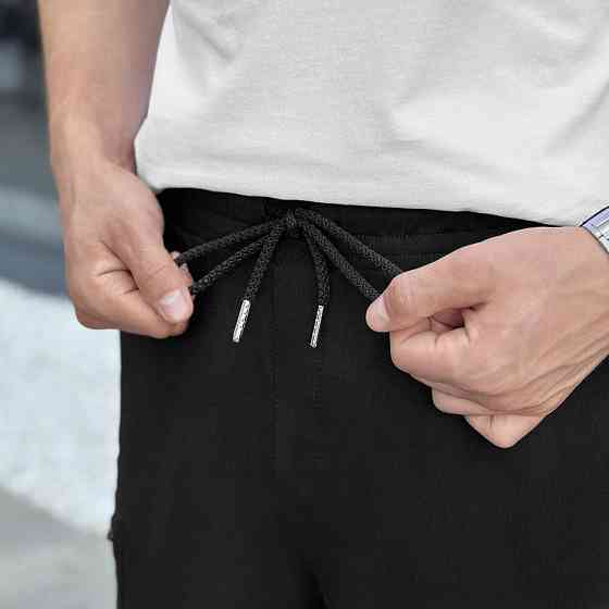 Мужские летние черные шорты Pobedov Line Киев