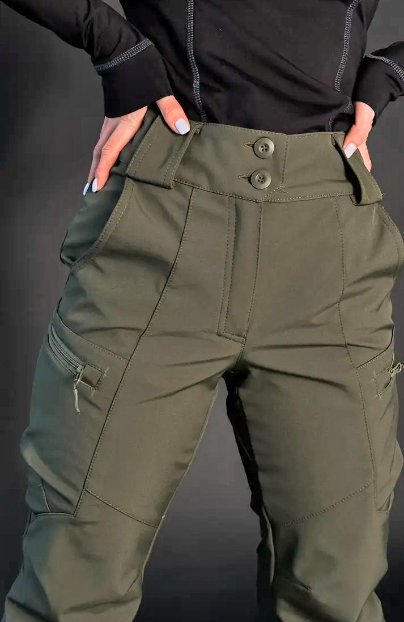Жіночі тактичні штани Softshell на флісі Олива 52 Запорожье - изображение 4