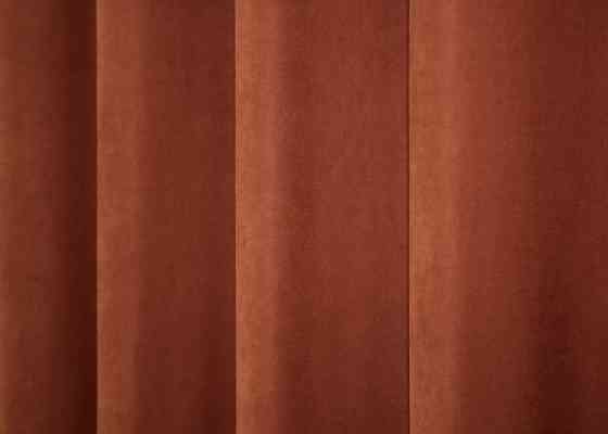Шторная ткань нубук однотонный, Турция, цвет терракотовый 1512ш Киев