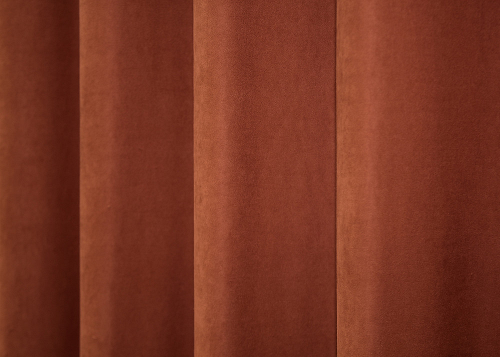 Шторная ткань нубук однотонный, Турция, цвет терракотовый 1512ш Киев - изображение 2