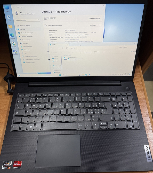 Ноутбук Lenovo  v15 g2 ryzen 7, 8gb, 512gb nvme. Харків - фото 2