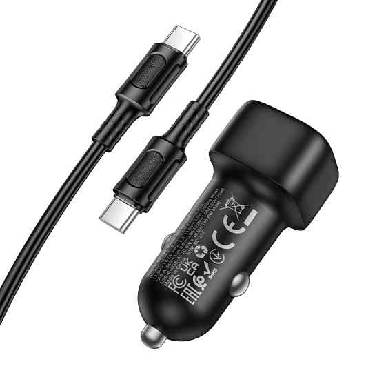 Автомобільний зарядний пристрій BOROFONE BZ34B Cloud PD38W(1C1A) car charger set(C to C) Black Одеса