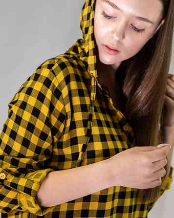 Жіноча туніка з капюшоном в клітку Nicoletta 92140 Київ