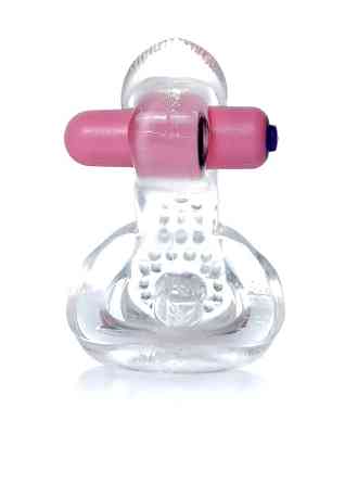 Эрекционное кольцо - Tongue Vibro CockRing Clear Sex Aura Киев