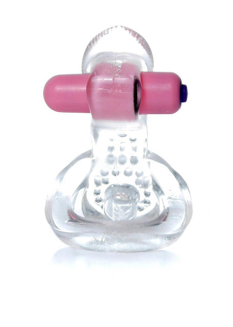Ерекційне кільце - Tongue Vibro CockRing Clear Sex Aura Київ - фото 5