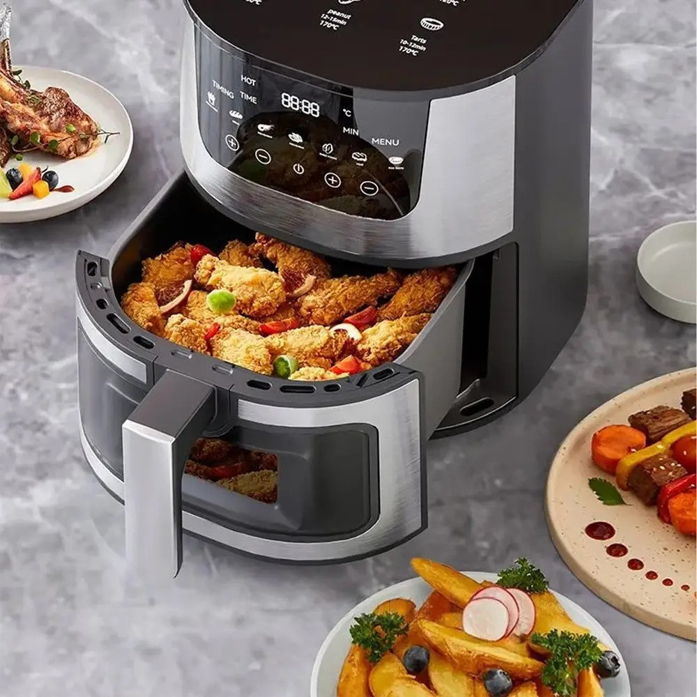 Аэрофритюрница 4200Вт, Rainberg RB-2268 + Подарок 50шт Форма для аэрогриля / Фритюрница без масла / Мультипечь Киев - изображение 5