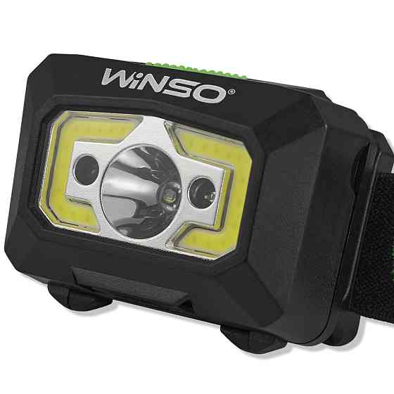 Фонарь налобный Winso 240Lm, 3W XPE+ COB, 1200mAh, с сенсором белый/красный Львов