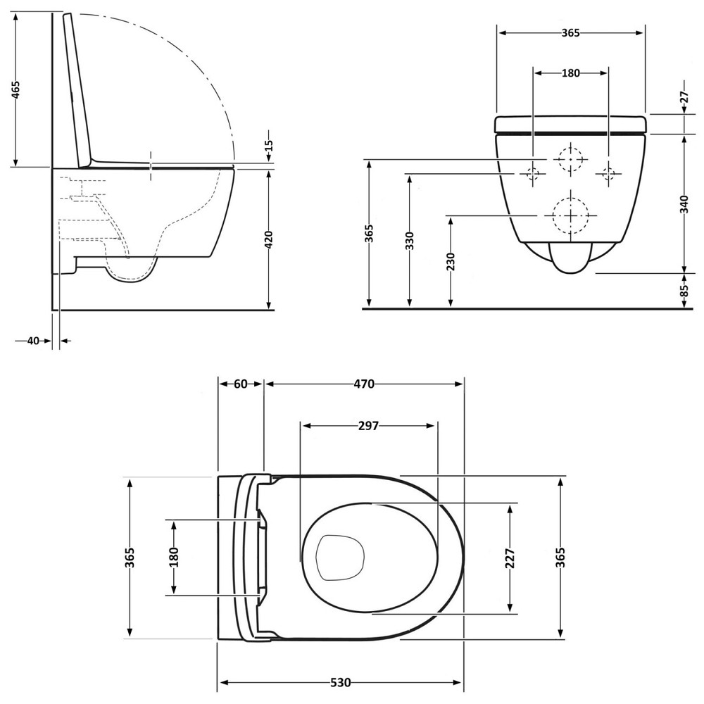 Унитаз подвесной Qtap Taurus Ultra Quiet 515×360×350 мм, White, с сиденьем Slim Duroplast / Soft-close / Quick Release Киев - изображение 2